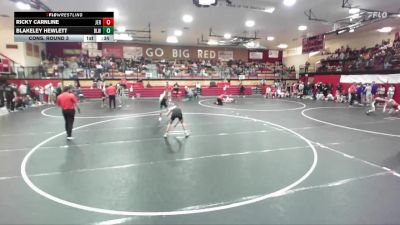 132 lbs Cons. Round 3 - Blakeley Hewlett, Blackfoot vs Ricky Carnline, Jerome