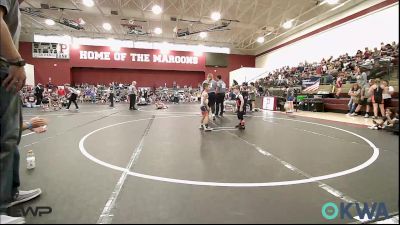 49 lbs Consi Of 8 #1 - Caleb Fry, Morrison Takedown Club vs Kross Kemble, Ponca City Wildcat Wrestling