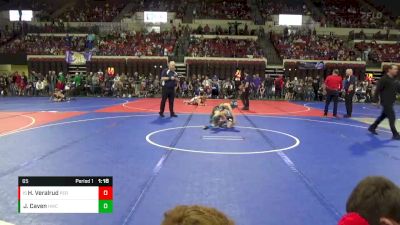 65 lbs Champ. Round 1 - Hunter Veralrud, Perham vs John Caven, Havre Wrestling Club