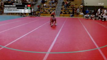 133 lbs Champ. Round 2 - Teague Holzer, Wisconsin-La Crosse vs Gavin Hanrahan, UW-Eau Claire