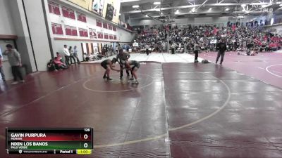 126 lbs Cons. Round 1 - Nixin Los Banos, Palo Verde vs Gavin Purpura, Mohave