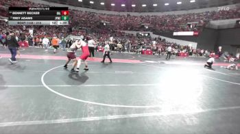 210 lbs Champ. Round 1 - Bennett Becker, Baldwin-Woodville vs Trey Adams, Janesville Youth Wrestling Club