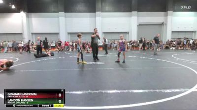 72 lbs Round 1 (10 Team) - Landon Hansen, Indiana Outlaws vs Graham Sandoval, Oklahoma Elite