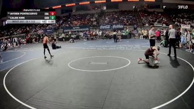 D 1 113 lbs Champ. Round 2 - Jayden Pontecorvo, Chalmette vs Caleb Kirk, Catholic - B.R.