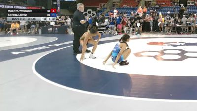 95 lbs Champ. Rd Of 64 - Masaya Wheeler, California vs Sophia Lopez, Oregon