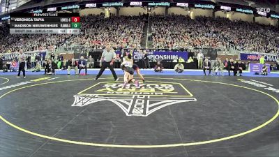 Girls-100 lbs 1st Place Match - Madison Nieuwenhuis, Plainwell Hs Girls vs Veronica Tapia, Lowell Hs Girls