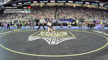 Girls-100 lbs 1st Place Match - Madison Nieuwenhuis, Plainwell Hs Girls vs Veronica Tapia, Lowell Hs Girls