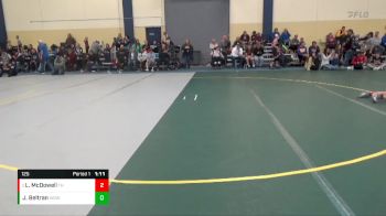 125 lbs Semifinal - Landen McDowell, Team Hammer vs Josiah Beltran, World Gold Wrestling