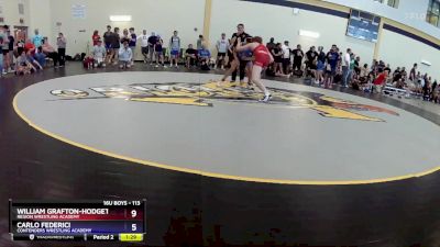 113 lbs Cons. Round 4 - William Grafton-Hodgetts, Region Wrestling Academy vs Carlo Federici, Contenders Wrestling Academy