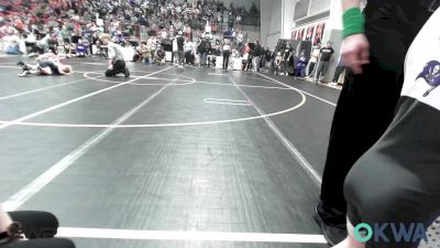 49 lbs Consi Of 8 #2 - Sterling Stratton, Bristow Elementary Wrestling Club vs Easton Clement, Team Tulsa Wrestling Club