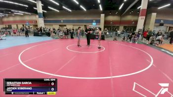 100 lbs Cons. Semi - Sebastian Garcia, 4oz Wrestling vs Jayden Soberano, Texas