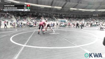 130 lbs Quarterfinal - Dayson Swan, IRONMEN Wrestling Club vs Sam Mcreynolds, Wagoner Takedown Club