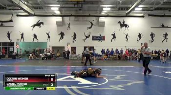 125 lbs 5th Place Match - Colton Weimer, Adrian vs Daniel Porter, Averett University