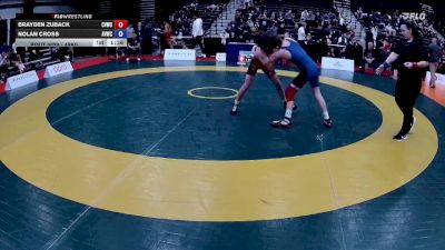 48kg Round 2 - Brayden Zuback, Cowichan Valley Wrestling Club vs Nolan Cross, Alberni Valley Wrestling Club