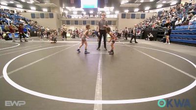 49 lbs Rr Rnd 3 - Adelyn Lonebear, Clinton Youth Wrestling vs Milaya Medrano, Cowboy Wrestling Club