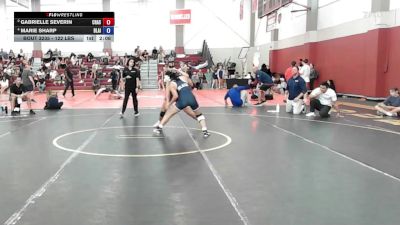 122 lbs Semifinal - Gabrielle Severin, Crash Gwc vs Marie Sharp, Blair Academy