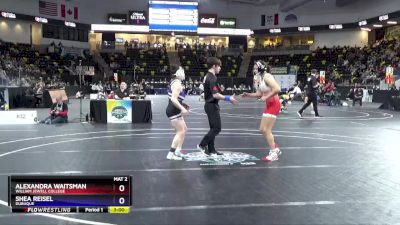 117 lbs 7th Place Match - Alexandra Waitsman, William Jewell College vs Shea Reisel, Dubuque