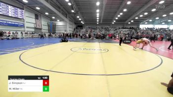 160 lbs Quarterfinal - Jaden Simpson, NJ vs Maclane Miller, PA