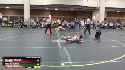 105 lbs Round 1 - Bradley Shaver, Unattached vs Alex Sanchez, Greeneville Wrestling