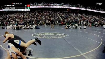 1A 165 lbs Quarterfinal - Aiden Foster, Uwharrie Charter Academy vs Carson Bell, Polk County High School