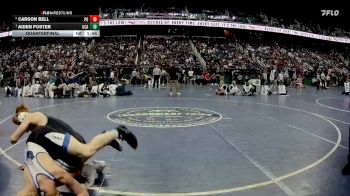 1A 165 lbs Quarterfinal - Aiden Foster, Uwharrie Charter Academy vs Carson Bell, Polk County High School