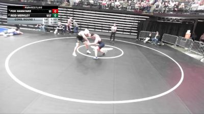 5A 215 lbs Cons. Round 1 - Reid Merkley, Wasatch vs Fox Hamatake, Woods Cross