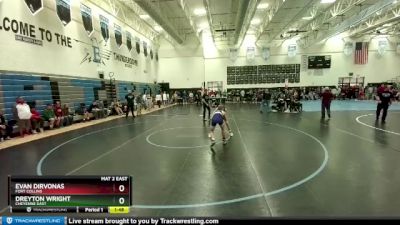 106-114 lbs Round 1 - Evan Dirvonas, Fort Collins vs Dreyton Wright, Cheyenne East