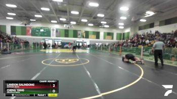 Boys 287 lbs Champ. Round 1 - Maverick VanAssan, East Nicolaus Boys vs Reegan Dunten, Lassen Boys