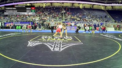 Girls-110 lbs Champ. Round 1 - Ryleigh Ruiz, DeWitt Hs Girls vs Justice Hill, Holton Hs Girls