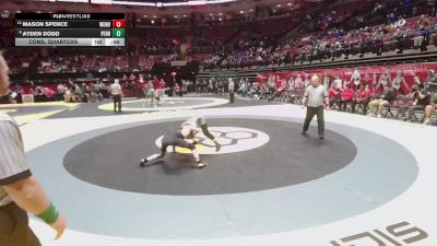 120 lbs Cons. Quarters - Ayden Dodd, Perrysburg vs Mason Spence, Wester. North