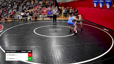 107 lbs Cons. Round 2 - Chad Brown, Yough Hs vs Jace Visinsky, Berlin Brothersvalley Hs