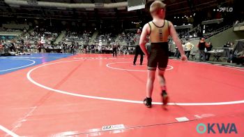 67 lbs Round Of 16 - Haygen Hughes, Midwest City Bombers Youth Wrestling Club vs Jax Patten, Bristow Youth Wrestling