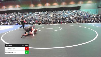 235 lbs Quarterfinal - Jaden Hansen, Esperanza vs Kenna Johnson, Layton