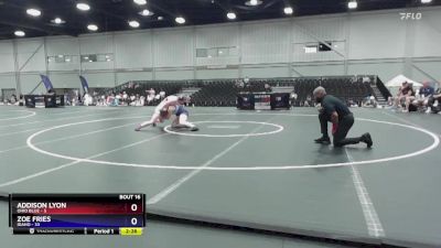 140 lbs Placement Matches (8 Team) - Addison Lyon, Ohio Blue vs Zoe Fries, Idaho