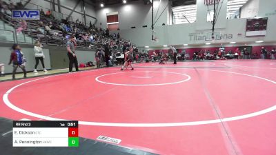 67 lbs Rr Rnd 3 - Ellise Dickson, Owasso Takedown Club vs Azalea Pennington, Henryetta Knights Wrestling Club