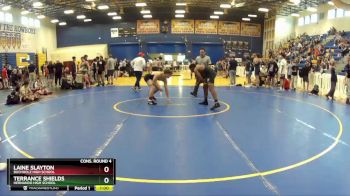 150 lbs Cons. Round 4 - Laine Slayton, Buchholz High School vs Terrance Shields, Hernando High School