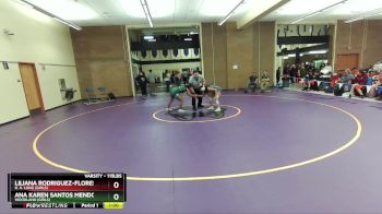 115lbs Cons. Round 2 - Liliana Rodriguez-Flores, R. A. Long (Girls) vs Ana Karen Santos Mendoza, Woodland (Girls)