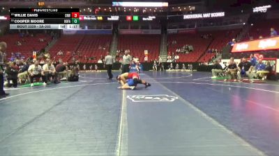 3A-285 lbs Cons. Round 2 - Willie Davis, Cedar Rapids Washington vs Cooper Moore, Bondurant-Farrar