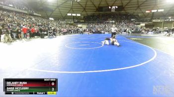 Girls 3A/4A 125 Quarterfinal - Saige McCleery, Sumner (Girls) vs Delaney Rush, Kennewick (Girls)