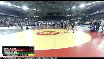 93 lbs Champ. Round 1 - Senna Alfaro, Snoqualmie Valley Wrestling Club vs Abigail Romero, Tri-Town Bullyz Wrestling