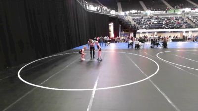 Girls 3rd-4th Grade - 80 Cons. Semis - Lorelai Dye, Moen Wrestling Academy vs Echo Even, Immortal Athletics WC