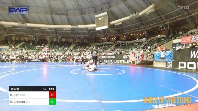 73 lbs Round Of 32 - Kasen Karl, Greater Heights Wrestling vs Rocco Creazzo, Grit Mat Club