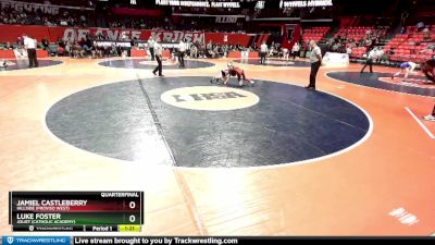 3A 106 lbs Quarterfinal - Luke Foster, Joliet (Catholic Academy) vs Jamiel Castleberry, Hillside (Proviso West)