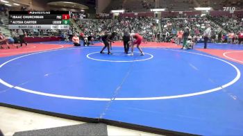 145 lbs Semifinal - Isaac Churchman, Paris Wrestling Club vs Alysia Carter, Little Rock Central High School Wrestling