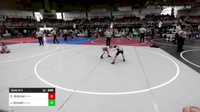 57 lbs Consi Of 4 - Orey Brennan, High Plains Thunder vs Justin Bidwell, Mountain Grapplers WC