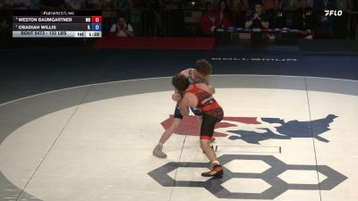 132 lbs 1st Place Match - Weston Baumgartner, Maryland vs Obadiah Willis, Illinois