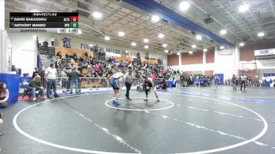 157 lbs Quarterfinal - Anthony Manno, Newport Harbor vs David Sakaoghli, Alta Loma