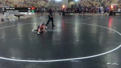 45 lbs Quarterfinal - Jackson Lowe, Buccaneer Wrestling Club vs Sev Gillis, Blackman Wrestling Club