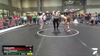 100 lbs Champ. Round 1 - Isaac Stansbury, Smith County vs Tyler Chrisp, Team Hammer