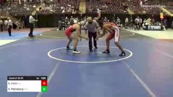 160 lbs Consi Of 32 #1 - Edward Irwin, Wc 31 6 vs Kolby Petraborg, Punisher Wrestling Company